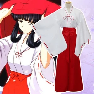 Inuyasha Kikyo Miko Cosplay Outfit Mädchen Anime Performance Kostüm Set Kleid Geschenk - Bild 1 von 8