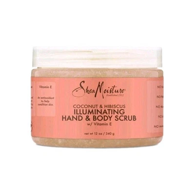 乳木果保湿手部和身体磨砂椰子木槿12盎司 — 第 1/4 张图片