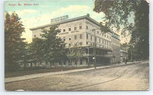 Postcard Bangor Maine Windsor Hotel posted 1914 - Picture 1 of 2