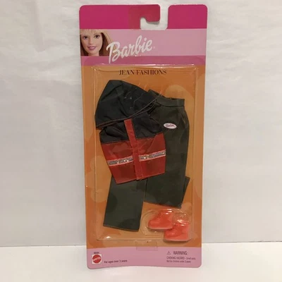 Barbie Jean Fashions 68084 1999 pantalones de mezclilla de pierna ancha y sudadera con capucha sin mangas conjunto de muñeca Foto 1 de 4