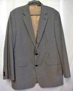 Orvis Blue/Beige Check Cotton Blend Sport Coat Blazer Jacket-Manuf. Irreg.-44L - Picture 1 of 10
