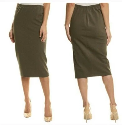 $298 NUEVO CON ETIQUETAS Lafayette 148 NY P 0/2 Falda Midi Lápiz Tejido Elástico Gris Jersey Foto 1 de 4