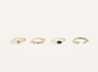 Old navy Gold-Toned Rings Variety Pack of 4 Size 8.5 ( Large) New sealed