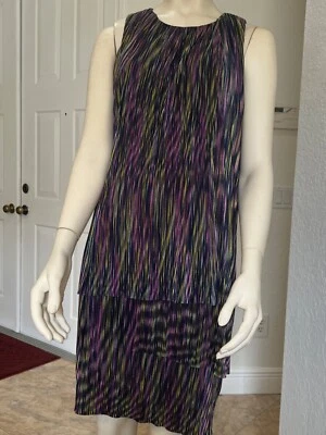 Vestido London Times multicolor en capas talla 6 Foto 1 de 4