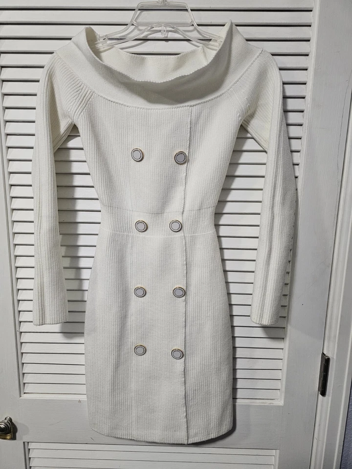 VESTIDO MIDI BLANCO ELISABETTA FRANCHI 38 US 6 NUEVO CON ETIQUETAS Elegante Lujo Dinero Antiguo Foto 1 de 4