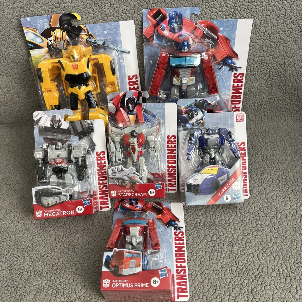 Lote Transformers: Optimus Prime Megatron Starscream Barricade Bumblebee - NUEVO Foto 1 de 4