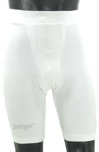 Mens Baseball Softball Compression Sport Shorts With Cup Pocket White WennerWear - Picture 1 of 3