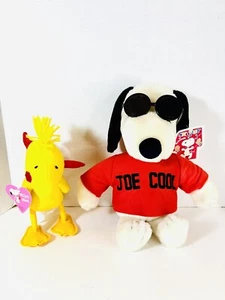 Vintage Snoopy Joe Cool And Woodstock Peanuts Irwin Plush 10” Whitman Cute - Picture 1 of 11