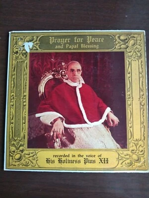 Prayer for Peace Papal Blessing 78RPM Record by His Holiness Pius XII RCA Victor - Image 1 of 4