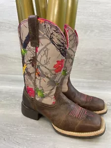 Ariat Hybrid Rancher 10016314 Women's US 6B Brown Leather Cowgirl Western Boot - Picture 1 of 14