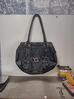 Vintage G by Guess Rogue Black Leather? Women's Handbag Purse - Image 1 of 4