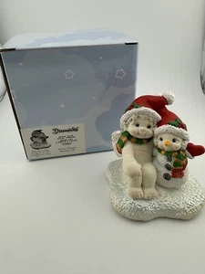 Statuina Babbo Natale Pupazzo di Neve FIRMATA Dreamsicles "Snow Glad We're Friends" - Foto 1 di 8