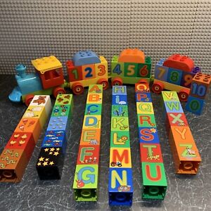 DUPLO LEGO LETTERS,ALPHABET,COUNTING ￼,NUMBER TRAIN , ,BUNDLE 