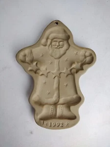 Brown Bag Christmas Cookie Art Mold Santa Claus with Stars St. Nicholas 1992 - Picture 1 of 4