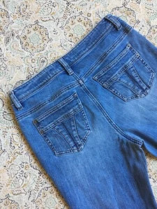 DKNY Jeans Donna Designer Blu 6P Soho BootCut Western Casual Pantaloni Donna - Foto 1 di 12
