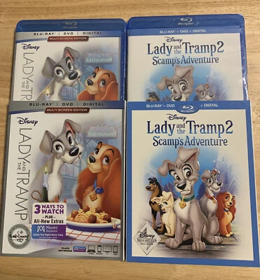Lady and the Tramp 1 & 2 Blu-ray Movie Club Signature Collection Scamps Adv.-NEW - Image 1 of 4