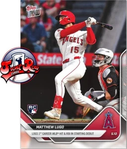 Matthew Lugo 2025 MLB TOPPS NOW Card 165 Logs Hit In Debut! Presale - Picture 1 of 2