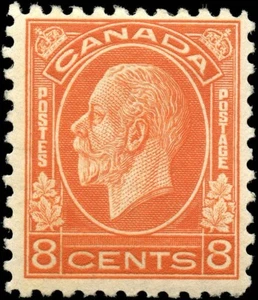 Canada Mint Regummed F+ 8c Scott #200 1932 King George V Medallion Issue Stamp - Imagen 1 de 2