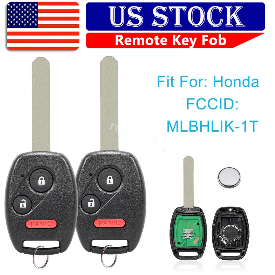 2 para Honda Insight 2010 2011 2012 2013 2014 entrada sin llave mando a distancia coche llavero 3B Foto 1 de 4