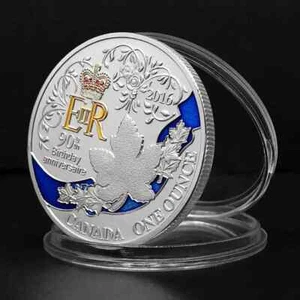 2016 Canada 1oz. Silver Plated HRH Queen Elizabeth 90th Bday Commemorative Coin - Picture 1 of 2