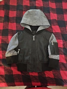 Urban Republic toddler faux leather motorcycle jacket with hood - Picture 1 of 4