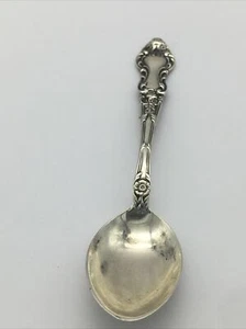 Meadow Rose by Wallace Sterling Silver Demitasse Spoon 4 1/4" Vintage Silverware - Picture 1 of 8