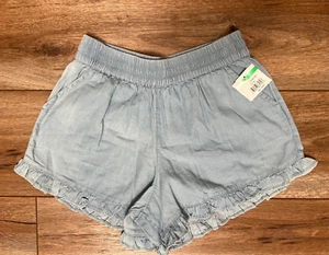 Girls Denim Ruffle Hem Shorts - Size M 7/8 Nordstrom  100% cotton - Picture 1 of 8