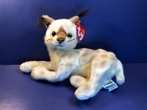 Ty Beanie Babies: TRACKS the spotted LYNX. Retired 2002. 7". MWMT.