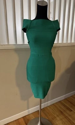 Guess by Marciano Green  Dress Sz S Stretch  Zipper - Image 1 of 4