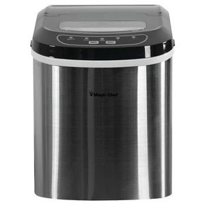 MAGIC CHEF® 27-Pound-Capacity Portable Ice Maker (Stainless Steel) - Picture 1 of 16
