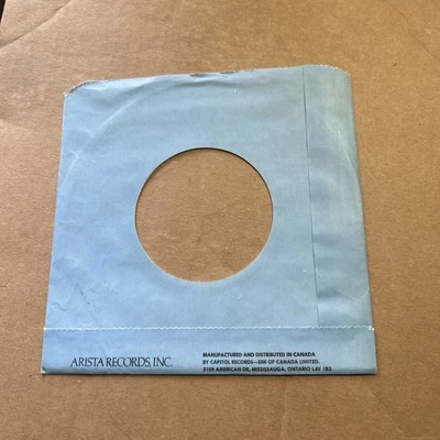 1 Company Sleeve Only Tan Solid Blue Arista Records Foto 1 de 2