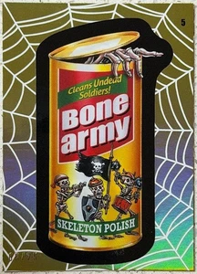 2025 TOPPS WACKY PACKAGES HALLOWEEN #5 BONE ARMY GOLD WEB FOIL 08/25 - Picture 1 of 1