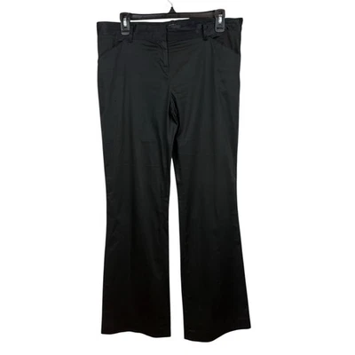 Colección Guess Vintage ¿Satén/Seda? Pantalones de vestir negros de pierna ancha cintura 34" Foto 1 de 4