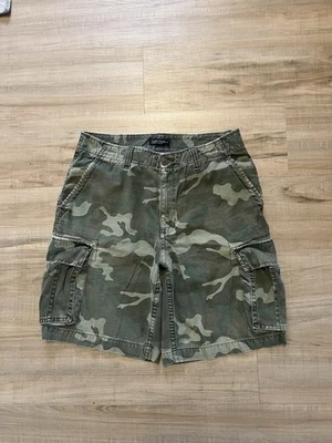 Pantalones Cortos de Carga Sueltos Gloria Desteñidos De Colección Y2K Para Hombres 32 Verde Camuflaje Algodón Retro Foto 1 de 4