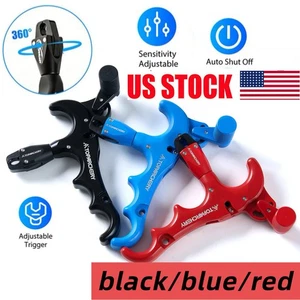 Ayuda de liberación de arco compuesto 4 dedos rotación 360° tiro con arco pulgar negro/rojo/azul - Imagen 1 de 20