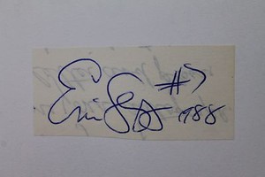 Eric Gregg MLB Umpire (d.2006) Cut Autograph Signed 3x5 Card 16L