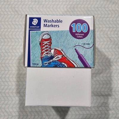 Staedtler Fiber Tip 100 WASHABLE MARKERS, non-toxic, water-based ink - Image 1 of 4