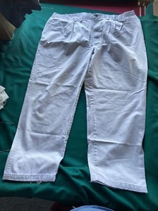 Vintage 90s Lee Casual Khaki Slacks Pants Elastic Waistband 46x 30 - Picture 1 of 6
