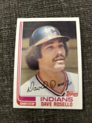 1982 Topps Baseball Card #724 Dave Rosello Cleveland Indians NmMt Free Shipping! - Image 1 of 3
