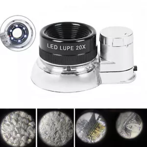 20X Lentes ópticas recubiertas de azul LED Lupa Impresoras Identificación - Imagen 1 de 11