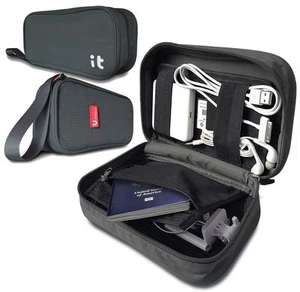 Travel Cord Organizer Electronics Accessories Case & Cable Organizer BLACK - Picture 1 of 5