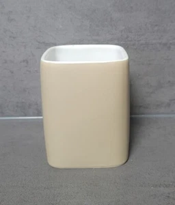 Cubic Taupe Zahnputzbecher Steinzeug mit matter Oberfläche. - Bild 1 von 3