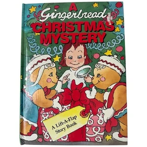 A Gingerbread Christmas Mystery Lift a Flap Book Vintage Hardcover Very Good - Picture 1 of 8