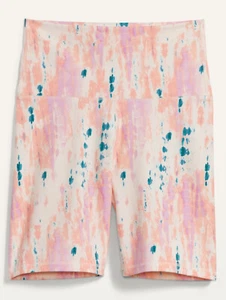 Old Navy Women’s Tie Dye Extra High-Waisted Biker Shorts 8” Ins Size XS or Small - Picture 1 of 2