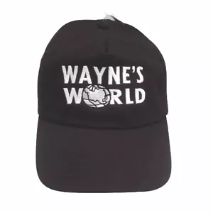 Wayne's World Embroidered Base Ball Cap, Hat, Trucker Cap, Black and White Logo - Picture 1 of 2