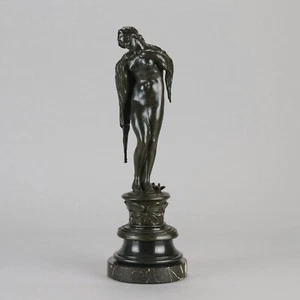 Late 19th Century Art Nouveau Sculpture "Girl in Cloak" by Vernon March - Picture 1 of 10