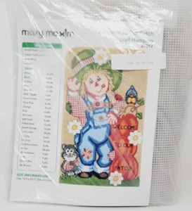 Mary Maxim Plastic Canvas kit " Welcome to Our Patch" Scarecrow Wall Hanging - Picture 1 of 4