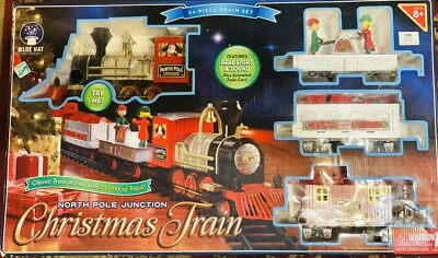 Blue Hat North Pole Junction Christmas Train Set Complete - Image 1 of 4
