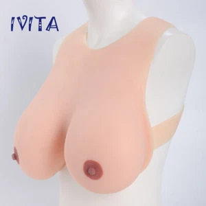 3200g Silicone Breast Forms Crossdresser False Boobs Drag Queen H Cup Large Boob - Picture 1 of 10