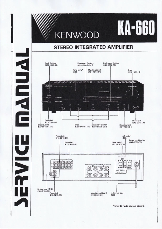 Manuale Di Servizio Per Kenwood KA-660 - Immagine 1 di 1